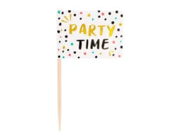 Cocktailprikkers Party Time 7cm 24st -Feestartikelen Winkel cocktailprikkers party time 7cm 24st 3