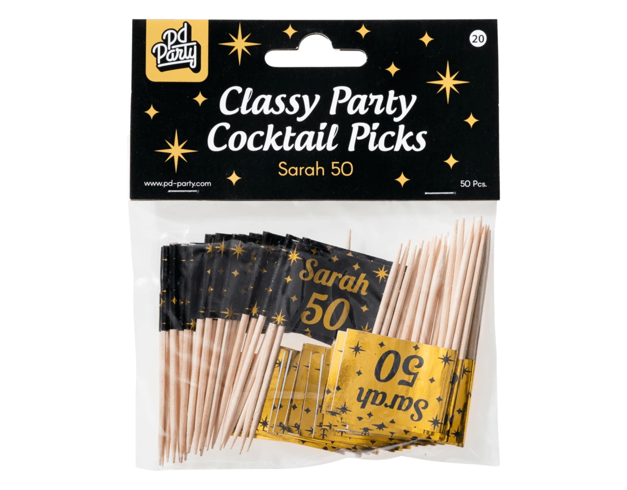 Cocktailprikkers Sarah 6,5cm 50st 4 Cocktailprikkers Sarah 6,5cm 50st - Afbeelding 2