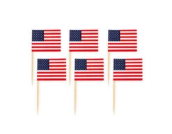 Cocktailprikkers Usa 8cm 50st -Feestartikelen Winkel cocktailprikkers usa 8cm 50st 1