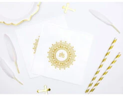 Communie Servetten Goud 33cm 20st -Feestartikelen Winkel communie servetten goud 33cm 20st 2