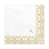 Communie Servetten Kruis Goud 33cm 20st -Feestartikelen Winkel communie servetten kruis goud 33cm 20st