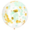 Confetti Ballon Blauw Goud 61cm -Feestartikelen Winkel confetti ballon blauw goud 61cm