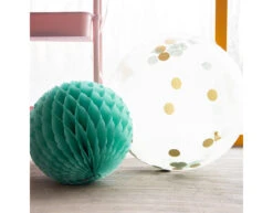 Confetti Ballon Blauw Goud 61cm -Feestartikelen Winkel confetti ballon blauw goud 61cm 3