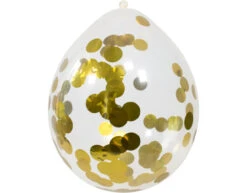 Confetti Ballonnen Goud 30cm 4st