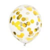 Confetti Ballonnen Goud Deluxe 30cm 6st -Feestartikelen Winkel confetti ballonnen goud deluxe 30cm 6st