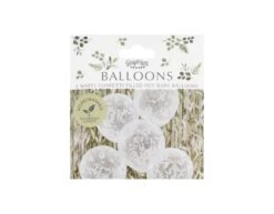 Confetti Ballonnen Hey Baby 30cm 5st -Feestartikelen Winkel confetti ballonnen hey baby 30cm 5st 2