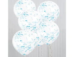 Confetti Ballonnen Lichtblauw 40cm 6st -Feestartikelen Winkel confetti ballonnen lichtblauw 40cm 6st 2