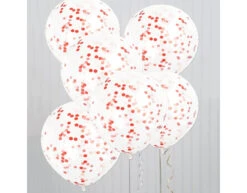 Confetti Ballonnen Rood 40cm 6st -Feestartikelen Winkel confetti ballonnen rood 40cm 6st 2