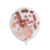 Confetti Ballonnen Rose Goud 12cm 6st -Feestartikelen Winkel confetti ballonnen rose goud 12cm 6st