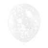 Confetti Ballonnen Wit 30,5cm 6st -Feestartikelen Winkel confetti ballonnen wit 305cm 6st