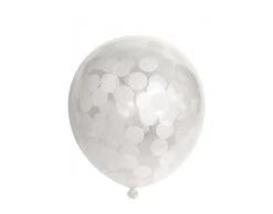 Confetti Ballonnen Wit 30cm 6st