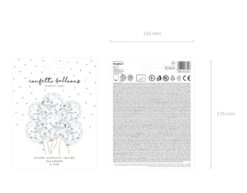 Confetti Ballonnen Zilver Deluxe 30cm 6st -Feestartikelen Winkel confetti ballonnen zilver deluxe 30cm 6st 2