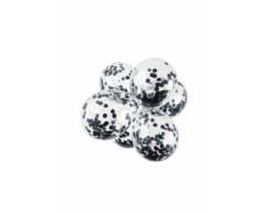 Confetti Ballonnen Zwart 30cm 6st