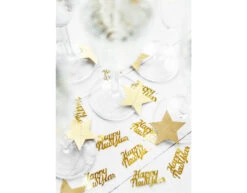 Confetti Happy New Year Goud 4cm -Feestartikelen Winkel confetti happy new year goud 4cm 3
