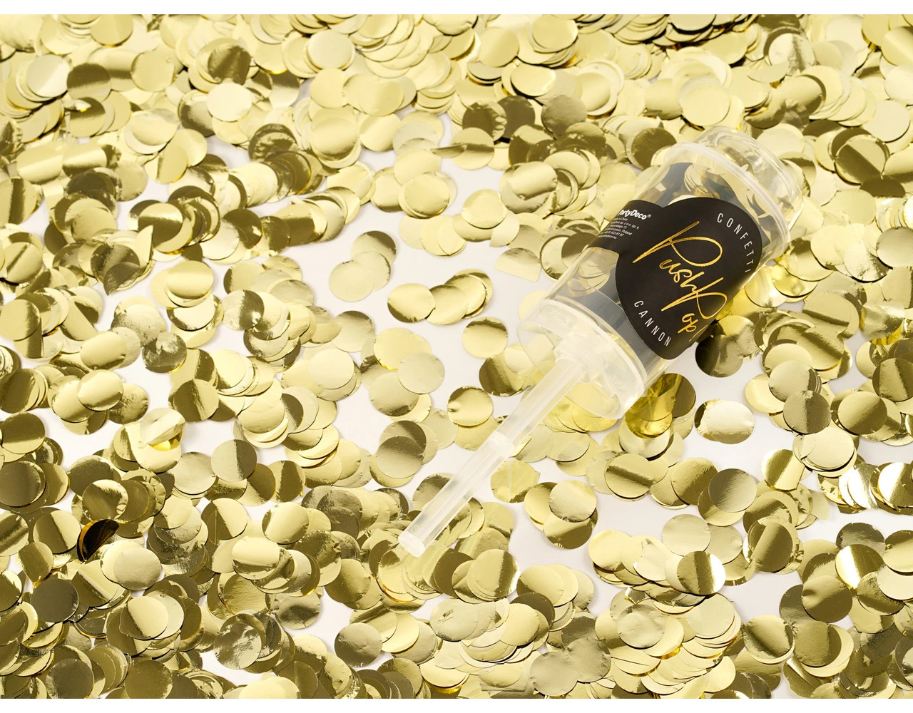 Confetti Kanon Goud 18cm 3 Confetti Kanon Goud 18cm