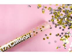 Confetti Kanon Goud Zilver 40cm -Feestartikelen Winkel confetti kanon goud zilver 40cm 4