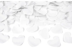 Confetti Kanon Hartjes Wit 60cm -Feestartikelen Winkel confetti kanon hartjes wit 60cm 2