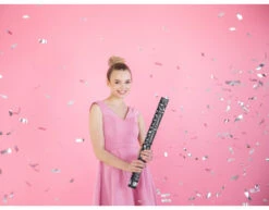 Confetti Kanon Zilver 60cm -Feestartikelen Winkel confetti kanon zilver 60cm 8