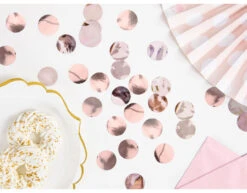 Confetti Rond Rose Goud -Feestartikelen Winkel confetti rond rose goud 2