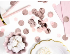 Confetti Rond Rose Goud -Feestartikelen Winkel confetti rond rose goud 3