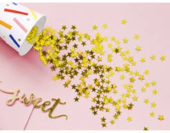 Confetti Sterren Goud 10mm -Feestartikelen Winkel confetti sterren goud 10mm 4