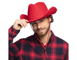 Cowboyhoed Rood -Feestartikelen Winkel cowboyhoed rood 2