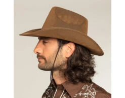 Cowboyhoed Utah Nepleer Bruin 43cm -Feestartikelen Winkel cowboyhoed utah nepleer bruin 43cm 4