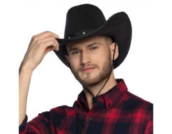 Cowboyhoed Zwart 45cm