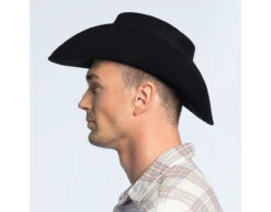 Cowboyhoed Zwart Leatherlook Deluxe -Feestartikelen Winkel cowboyhoed zwart leatherlook deluxe 2