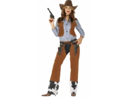 Cowgirl Kostuum Bruin Lang