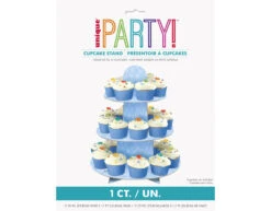 Cupcake Etagere Stippen Blauw 34cm -Feestartikelen Winkel cupcake etagere stippen blauw 34cm 2