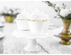 Cupcake Vormpjes Wit 7,6cm 6st -Feestartikelen Winkel cupcake vormpjes wit 76cm 6st 6