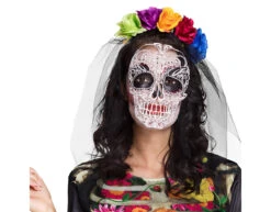 Day Of The Dead Haarband Bloemen Sluier