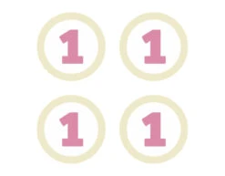 Decoratie 1 Jaar Roze 5,5cm 4st