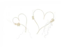 Decoratie Hart Wit 2st