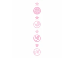 Decoratie Slinger Het Is Een Meisje 30cm 8st