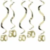 Decoratiespiralen 50 Goud 5st -Feestartikelen Winkel decoratiespiralen 50 goud 5st