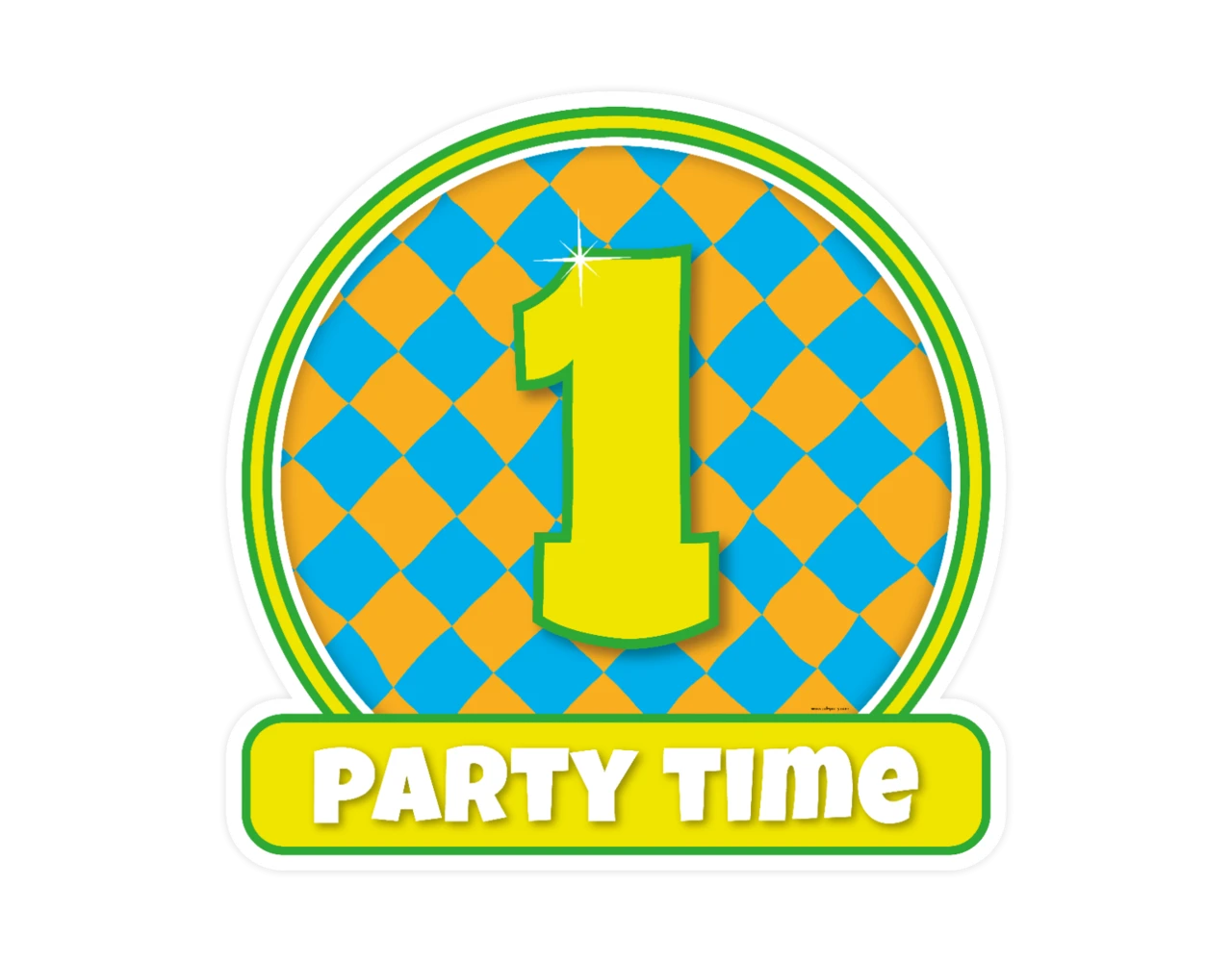 Deurbord 1 Jaar Gekleurd 50cm 3 Deurbord 1 Jaar Gekleurd 50cm