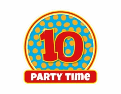 Deurbord 10 Jaar Gekleurd 50cm