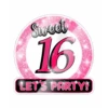 Deurbord 16 Jaar Sweet 16 Lets Party! 50cm -Feestartikelen Winkel deurbord 16 jaar sweet 16 lets party 50cm
