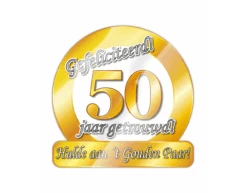 Deurbord 50 Jaar Getrouwd 50cm