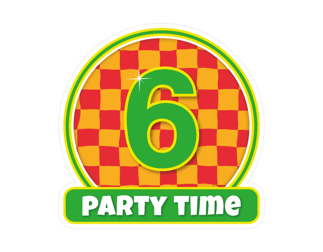 Deurbord 6 Jaar Gekleurd 50cm 3 Deurbord 6 Jaar Gekleurd 50cm