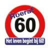 Deurbord 60 Jaar Verkeersbord 50cm -Feestartikelen Winkel deurbord 60 jaar verkeersbord 50cm