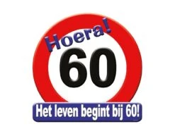 Deurbord 60 Jaar Verkeersbord 50cm