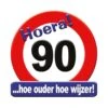 Deurbord 90 Jaar Verkeersbord 50cm -Feestartikelen Winkel deurbord 90 jaar verkeersbord 50cm