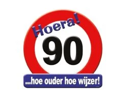 Deurbord 90 Jaar Verkeersbord 50cm