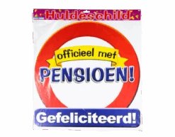 Deurbord Officieel Met Pensioen 50cm -Feestartikelen Winkel deurbord officieel met pensioen 50cm 1