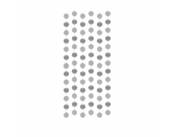 Deurgordijn Bolletjes Zilver 2,13m