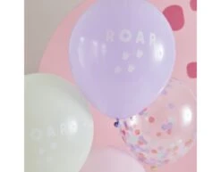 Dino Confetti Ballonnen Roar 30cm 5st -Feestartikelen Winkel dino confetti ballonnen roar 30cm 5st 2