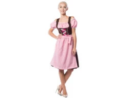 Dirndl Jurk Oktoberfest Lang Roze